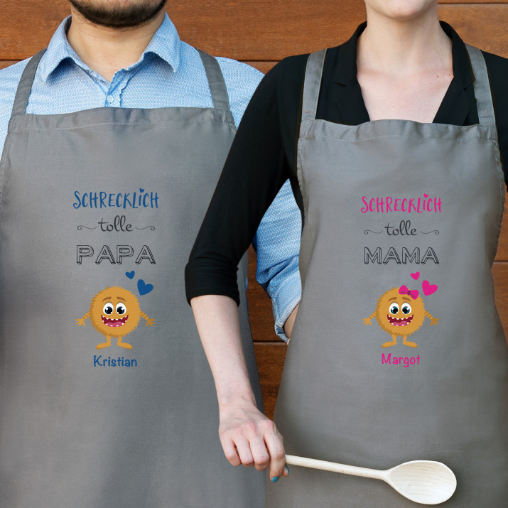 Schrecklich tolle Eltern - Set mit 2 Kochschürzen